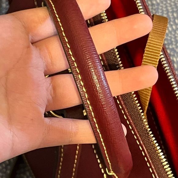 Dooney and Burke Saffiano leather backpack in Maroon - Picture 13 of 16